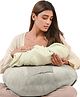 CHERILO Multipurpose 5 in 1 Baby Feeding Nursing Pillow with Adjustable Strap & Bottle Holder- CREAM