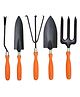 Go Hooked  5 Pcs Gardening Tools Kit for All Your Gardening Needs (Orange & Black) (5 Pcs Set).