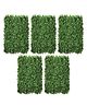 Go Hooked  Artificial Grass Vertical Wall Small Leaves Tiles | Artificial Vertical Grass Wall Panel (Set of 5)