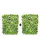 Go Hooked Expandable Artificial Plastic Grass Fence Artificial Hedge with Green Leaves (2 Piece)