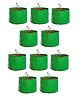 Go Hooked Grow Bags | Leafy Vegetable Green with Orange UV Treated |Grow Bags | 12 X 12(Pack of 10 )