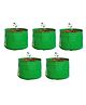 Go Hooked  Grow Bags | Leafy Vegetable Green with Orange UV Treated | Terrace Gardening  Grow Bags 12 X 12(Pack of 5)
