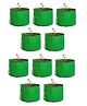 Go Hooked  Terrace Gardening Leafy Vegetable Green with Orange UV Treated Grow Bags | 15 X 15  (Pack of 10)