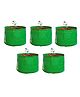 Go Hooked  Terrace Gardening Leafy Vegetable Green with Orange UV Treated Grow Bags | 18 X 18 (Pack of 5)