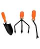 Go Hooked Gardening Tools Kit for All Your Gardening Needs (Set of 3-Trowel+Cultivator+Weeder)