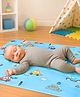 Fab N Funky Cotton Diaper Changing Mats Pack of 2 With Bunny Print - Light Blue