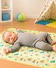 Fab N Funky crystal velvet Diaper Changing Mats Pack of 2 With Bunny & Elephant Print - Light Blue & Yellow