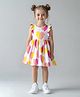 Bonfino 100% Cotton Knit Sleeveless Dress With Heart Print - White