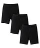 Bonfino 100% Cotton Knit Solid Cycling Shorts Pack of 3 - Black