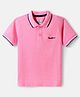Pepe Jeans Cotton Knit Half Sleeves  Polo T-Shirt with Logo Detailing - Pink