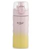 Sizzle Wave Flip Top Modern Stainless Steel Water Bottle 500ml for Kids & Adults | Lightweight, Leakproof with Press Button Mechanism for One-Handed Use | Pink (Pack of 1)