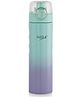 Sizzle Wave Flip Top Modern Stainless Steel Water Bottle 750ml for Kids & Adults | Lightweight, Leakproof with Press Button Mechanism for One-Handed Use | Purple (Pack of 1)
