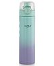 Sizzle Wave Flip Top Modern Stainless Steel Water Bottle 1000ml for Kids & Adults | Lightweight, Leakproof with Press Button Mechanism for One-Handed Use | Purple (Pack of 1)