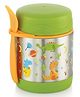 Sizzle Nourish Double Wall Vacuum Insulated Food Jar With Spork| Hot and Cold Food for Kids -  Toddlers | Soup Flask | Food Flask | Kids Food Storage Traveling Box -  350 ml -  Green 1 pc