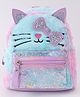 Babyhug Fashion Backpacks With Kitty Detailing - Blue & Purple(Color May Vary)