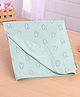 Simply Interlock Knit Towel & Wrapper with Bunny Print L 80 x B 80 cm - Sea Green