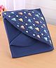 Simply Interlock Knit Hooded Towel & Wrapper with Cars Print L 80 x B 80 cm - Navy Blue