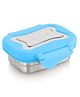 Steellock Smart Stainless Steel Tiffin Lunch Box For Kids and Adults | Airtight & Leakproof | Rectangle Tiffin Box For School & Office With Steel Lid | Blue 170ml