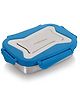 Steellock Smart Stainless Steel Tiffin Lunch Box For Kids and Adults | Airtight & Leakproof | Rectangle Tiffin Box For School & Office With Steel Lid | Blue 750ml