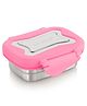 Steellock Smart Stainless Steel Tiffin Lunch Box For Kids and Adults | Airtight & Leakproof | Rectangle Tiffin Box For School & Office With Steel Lid | Pink 170ml
