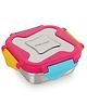 Steellock Smart Stainless Steel Tiffin Lunch Box For Kids and Adults | Airtight & Leakproof | Square Tiffin Box For School & Office With Steel Lid | Juliet  360 ml