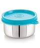 Steel Lock Flex Stainless Steel Container/Dabba with Lid Airtight for Food Storage, Easy to Carry, Leak Proof and Stackable (SL-11/120 ml) Turquoise.