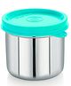 Steel Lock Flex Stainless Steel Container/Dabba with Lid Airtight for Food Storage, Easy to Carry, Leak Proof and Stackable (SL-13/240 ml) Turquoise.