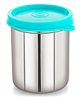 Steel Lock Flex Stainless Steel Container/Dabba with Lid Airtight for Food Storage, Easy to Carry, Leak Proof and Stackable (SL-14/300  ml) Turquoise.