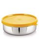 Steel Lock Flex Stainless Steel Container/Dabba with Lid Airtight for Food Storage, Easy to Carry, Leak Proof and Stackable (SL-42/700 ml) Yellow .