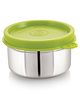 Steel Lock Flex Stainless Steel Container/Dabba with Lid Airtight for Food Storage, Easy to Carry, Leak Proof and Stackable (SL-11/120 ml) Green.