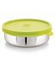 Steel Lock Flex Stainless Steel Container/Dabba with Lid Airtight for Food Storage, Easy to Carry, Leak Proof and Stackable (SL-31/350 ml) Green.