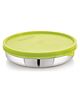 Steel Lock Flex Stainless Steel Container/Dabba with Lid Airtight for Food Storage, Easy to Carry, Leak Proof and Stackable (SL-41/550 ml) Green.
