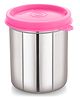 Steel Lock Flex Stainless Steel Container/Dabba with Lid Airtight for Food Storage, Easy to Carry, Leak Proof and Stackable (SL-14/300  ml) Pink.
