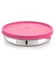 Steel Lock Flex Stainless Steel Container/Dabba with Lid Airtight for Food Storage, Easy to Carry, Leak Proof and Stackable (SL-41/550 ml) Pink.