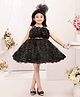 Lagorii Net Sleeveless Ruffles Detailed Dress - Black