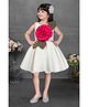 Lagorii Sleeveless 3D Floral Applique Detailed Dress - White
