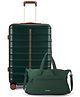 Assembly Premium Polycarbonate Luggage (60 Liters) - Hard Check-In Trolley Bag (24 inches) with Duffle Bag 35 Liters  (Green) - Odyssey