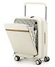 THE ASSEMBLY Polycarbonate Hard-Sided Cabin Luggage - 55Cms | Premium Wide Handle 4 Spinner Wheels Trolley Bag 45 Liters With In-Built Tsa Lock & Usb Charging Port- Roverpro (White)