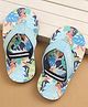 Cute Walk by Babyhug Flip Flops with Back Strap Closure & Tropical Theme Print - Blue
