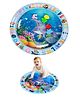 MUREN Reusable Water Playing Mat Tummy Time, Inflatable Circle Mat with 5 Floating Toys, Assorted Color and Design Pack of 1