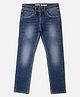 Pepe Jeans Woven Ankle Length Washed Jeans - Navy Blue
