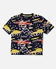 Pepe Jeans Cotton Knit Half Sleeves T-Shirt With Text Print - Navy Blue