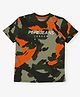 Pepe Jeans Cotton Knit Half Sleeves T-Shirt With Camouflage Print - Olive Green