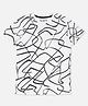 Pepe Jeans Knit Half Sleeves T-Shirt with Geometric Print - Off White