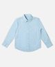 Pepe Jeans Cotton Woven Full Sleeves Solid Shirt - Aqua Blue