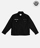 Pepe Jeans Cotton Blend Woven Full Sleeves Solid  Shirt with Text Print - Black