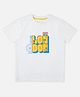 Pepe Jeans Cotton Blend Knit Half Sleeves T-Shirt with Text Print - Off White