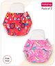 Babyhug Free Size Reusable Cloth Diaper with Inserts Floral & Donut Prints Pack of 2 - Multicolour