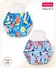 Babyhug Free Size Reusable Cloth Diaper with Inserts Cactus & Monster Prints Pack of 2 - Multicolour