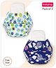 Babyhug Free Size Reusable Cloth Diaper with Inserts Hot Air Balloon & Floral Prints Pack of 2 - Multicolour